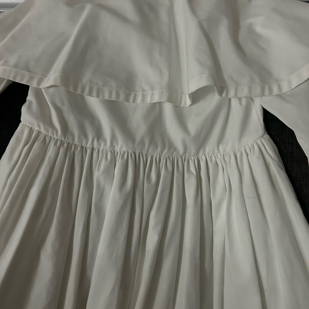 Burberry Cream Long Sleeve Dress
